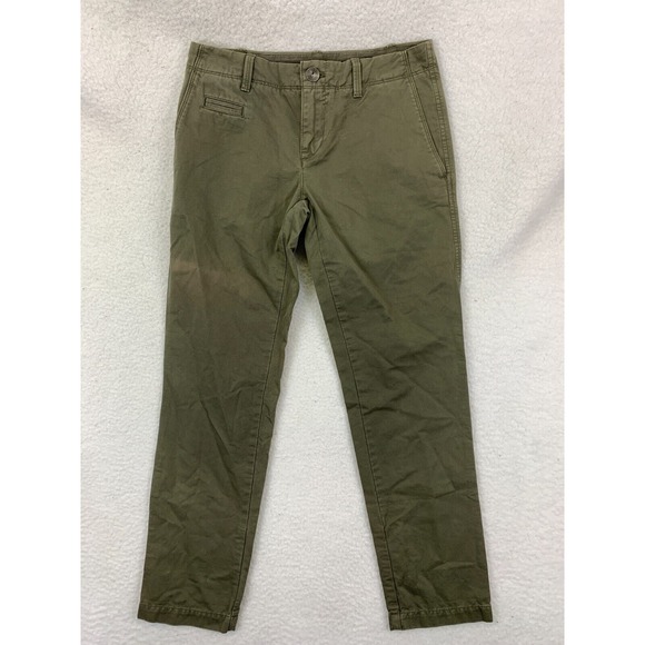 Banana Republic Women's Size 0 Olive Green Chino Pants‎ 100% Cotton NWT - Picture 2 of 12